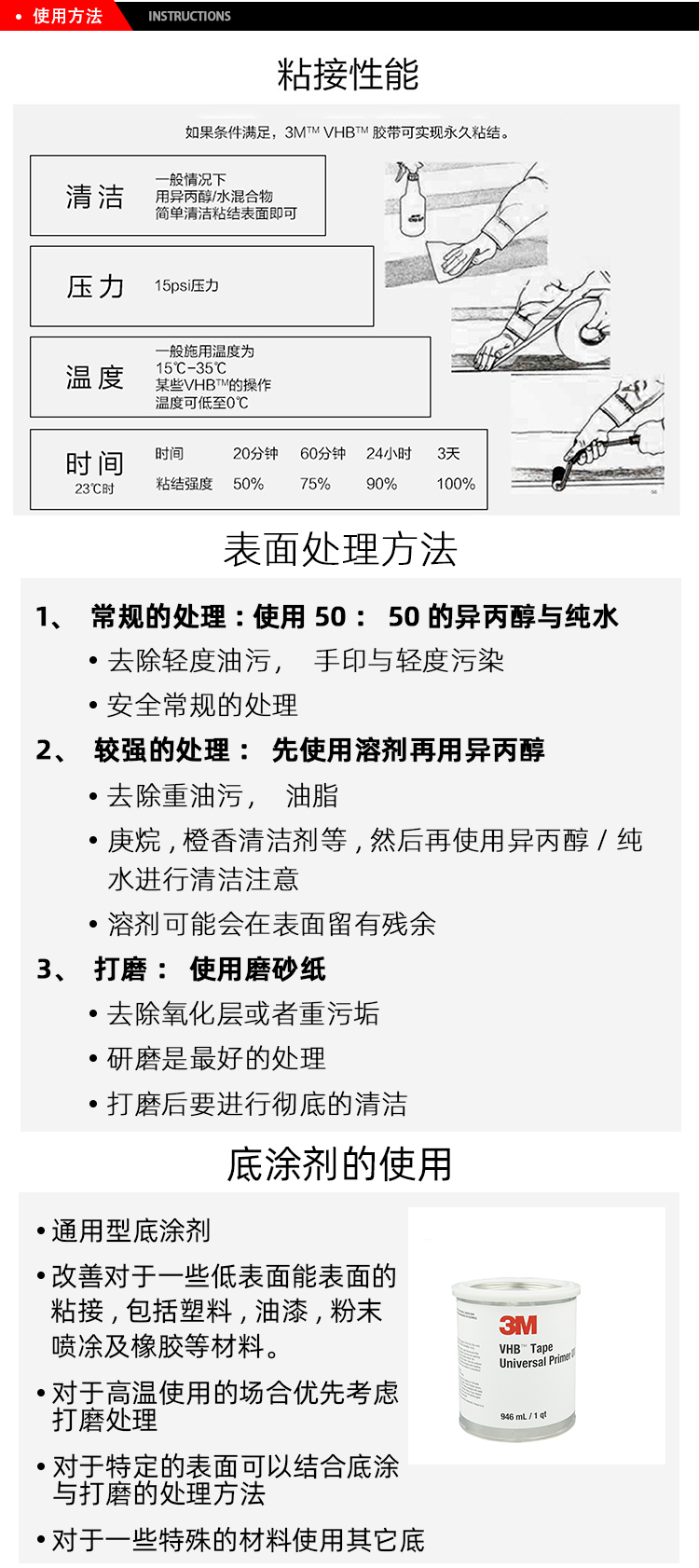 3MGTM系列膠帶粘接性能